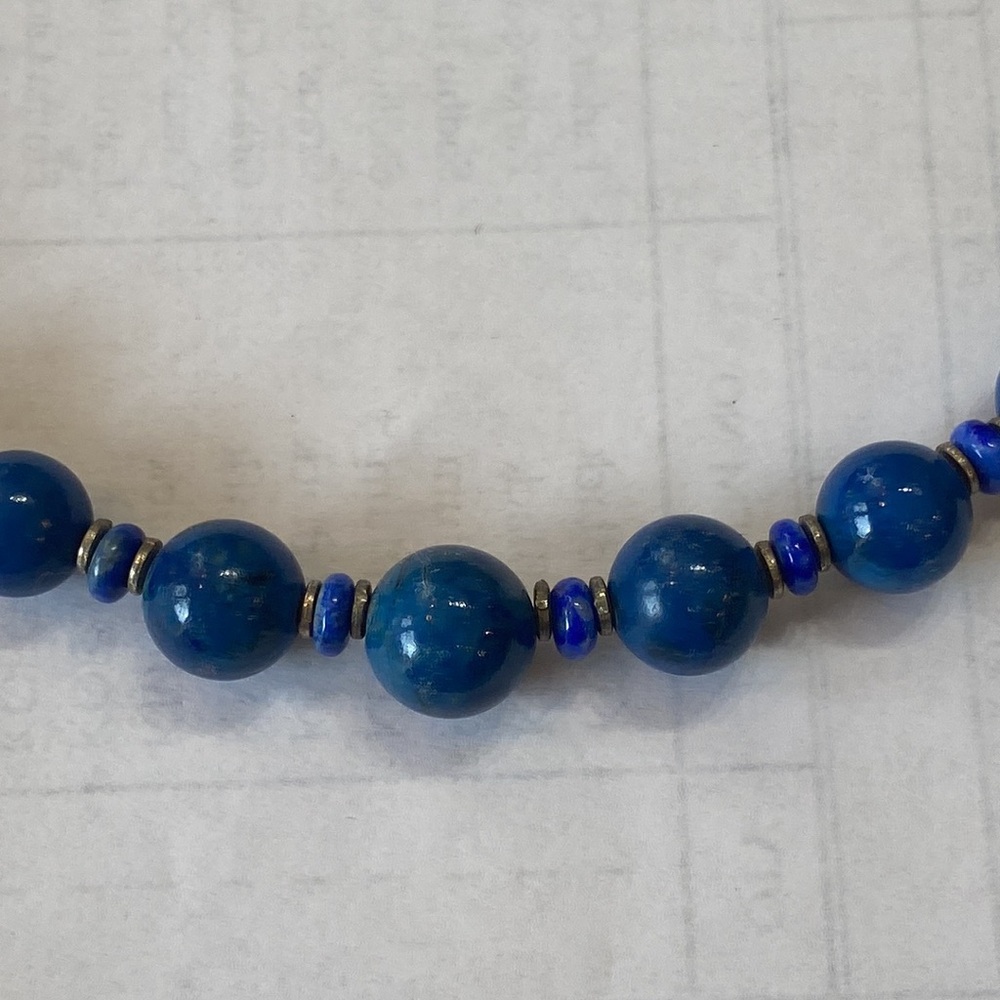 Sterling silver and lapis lazuli necklace🌺 - Picture 2 of 4